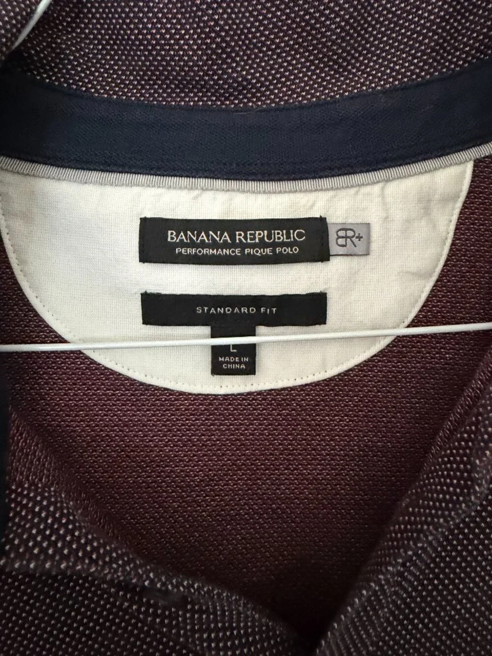 Banana Republic Performance Pique Polo Men's L Maroon